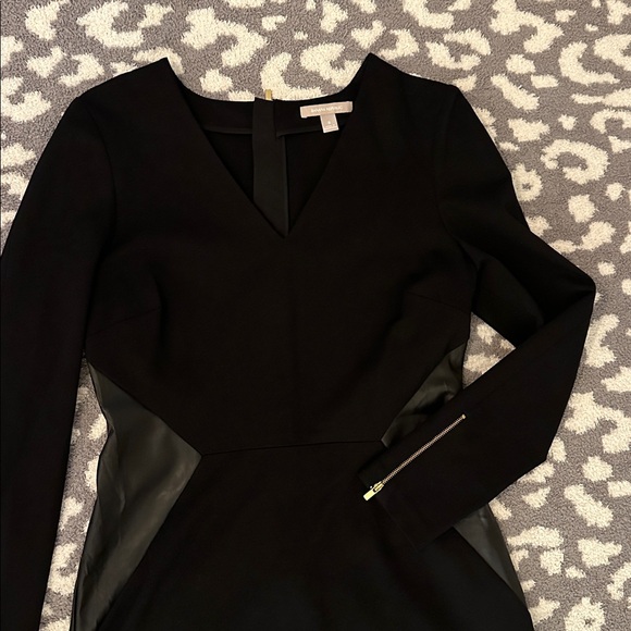 Banana Republic Fake-leather Inset Dress - Picture 4 of 6